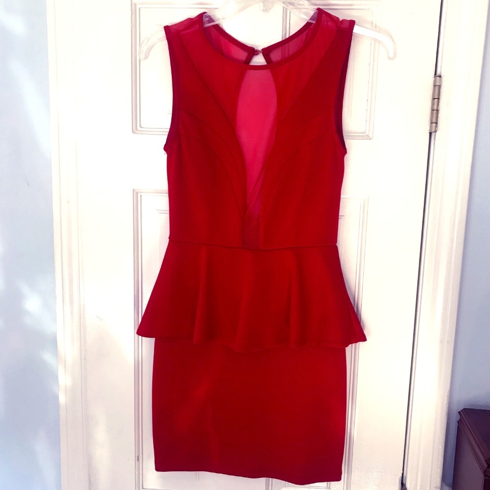 Red Peplum Dress from LF